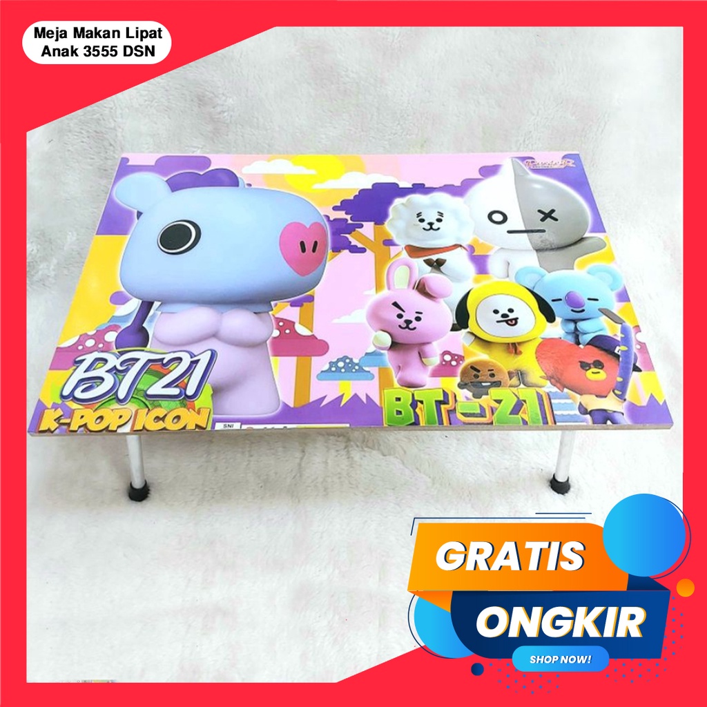 Meja Belajar / Meja Makan Lipat Anak / Meja Laptop Portable / Meja Belajar 3555 DSN