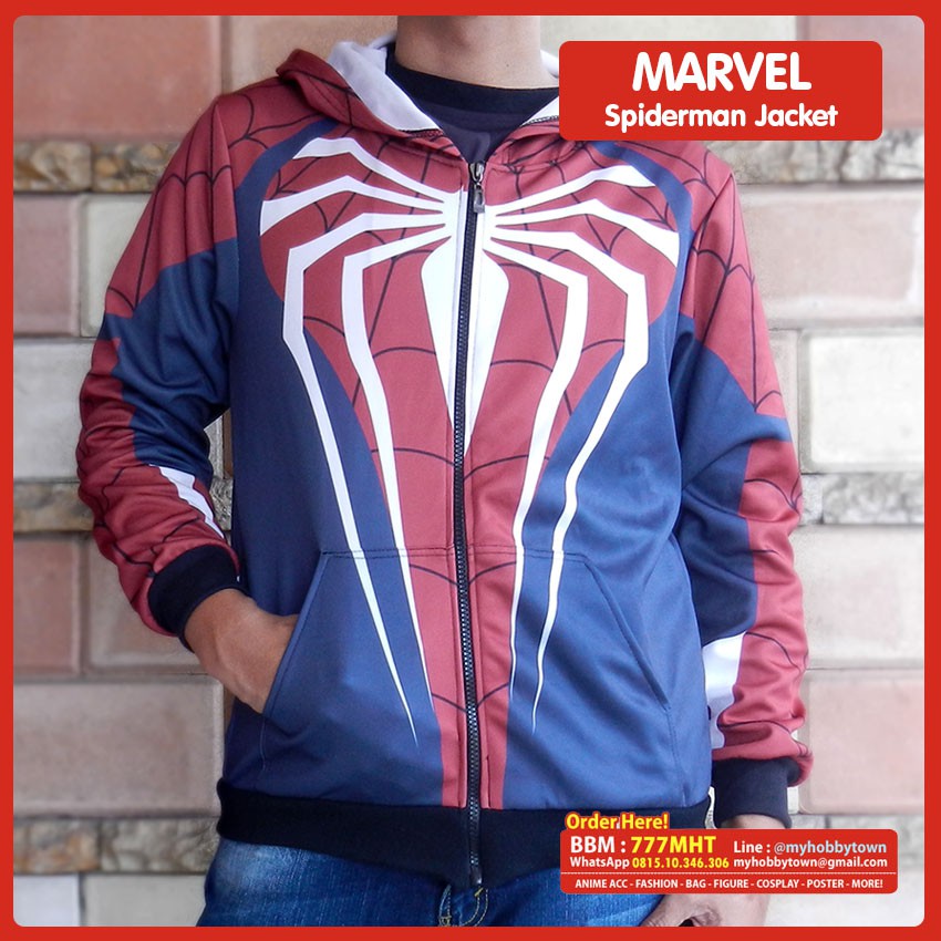 Jaket Superhero Marvel Full Print Spiderman