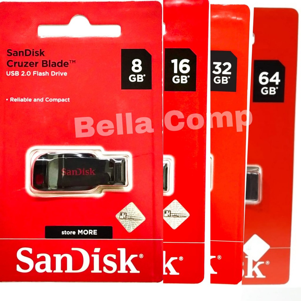 SANDISK FLASHDISK CRUZER BLADE 8GB 16GB 32GB 64GB - USB FLASH DISK BLADE 64GB 32GB 16GB 8GB