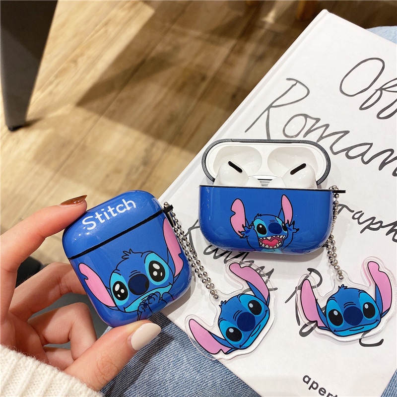 Stitch Casing Silikon Kompatibel Untuk Airpods1 2 3 pro Bluetooth Wireless earphone Case