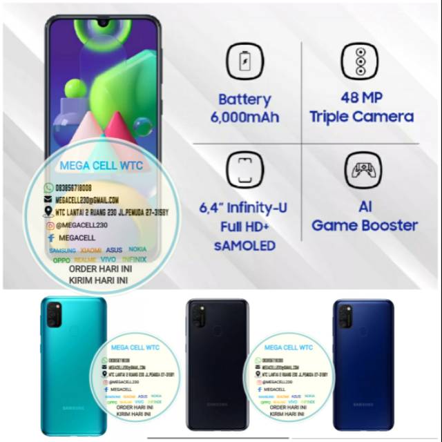 Samsung Galaxy M21 Ram 4gb Rom 64gb Shopee Indonesia