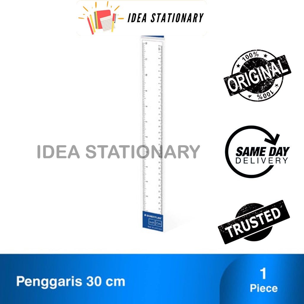 

Penggaris Ruler Transparan 30 CM Plastik Staedtler