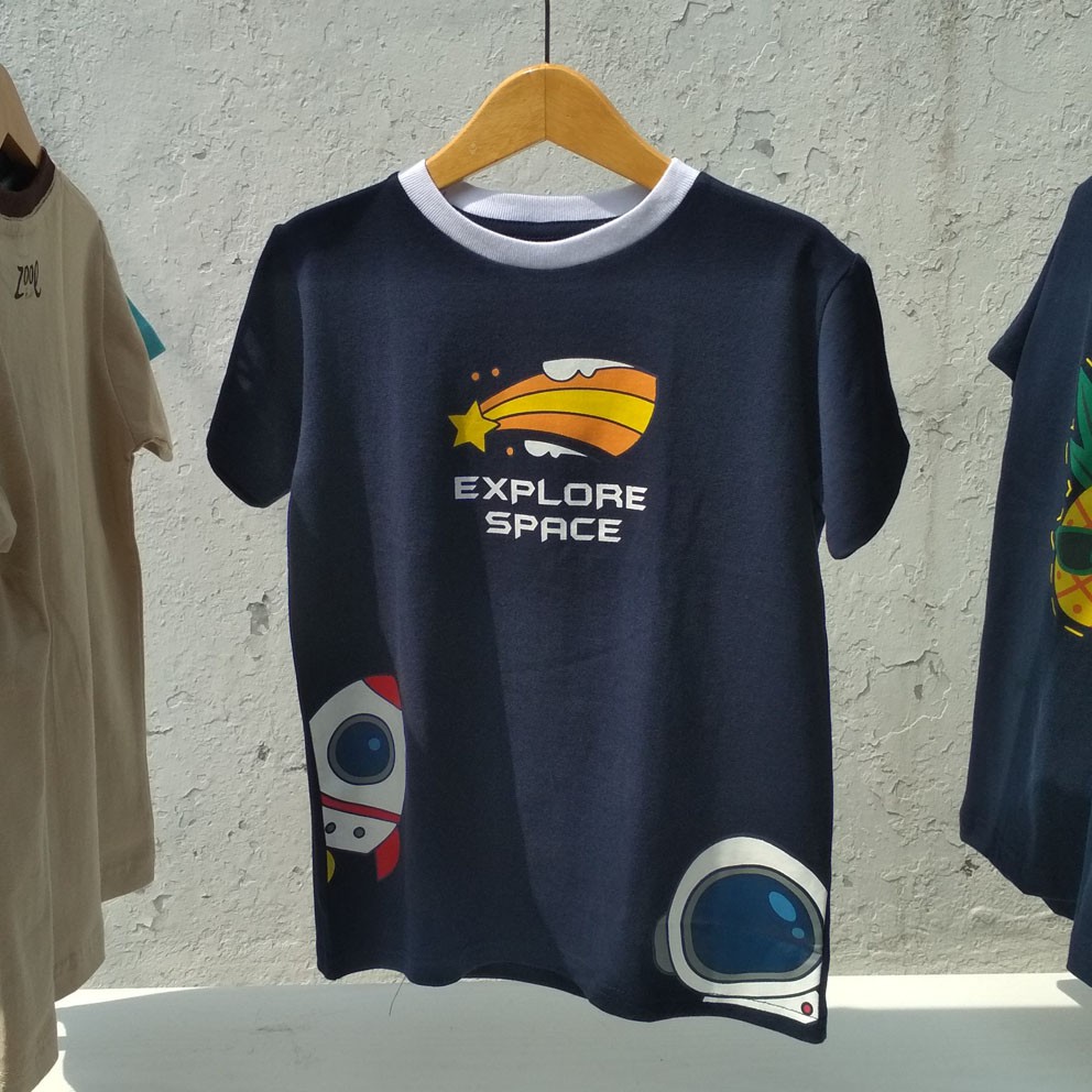 ZOOL Kids Kaos Anak Explore Space | T-Shirt Anak Size L XL