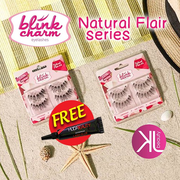 (FREE Lem HUDA) Blink Charm Eyelashes Natural Flair ( 2 pairs )