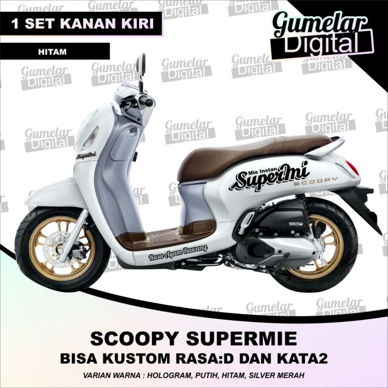 STRIPPING STIKER CUTTING SCOOPY SUPERMIE KUSTOM