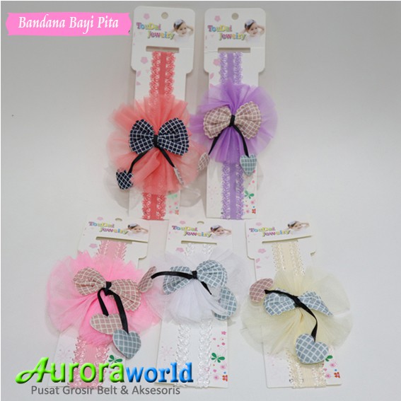 Auoraworld Official Baby Headband Bandana Bando Pita Love Bayi Premium Import Quality