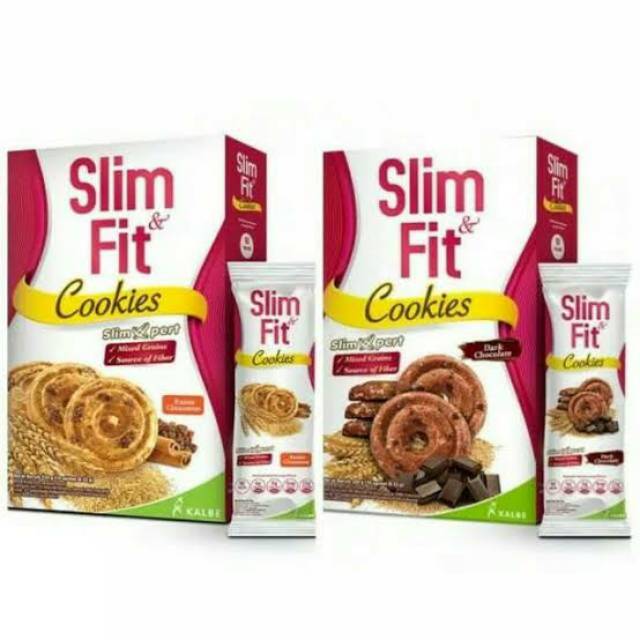 SLIM &amp; FIT COOKIES  220 GRAM (10x22gr) RAISIN CINNAMON, DARK CHOCOLATE