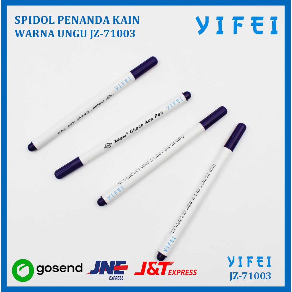SPIDOL PENANDA KAIN / WATER ERASABLE PEN WARNA UNGU YIFEI-71003