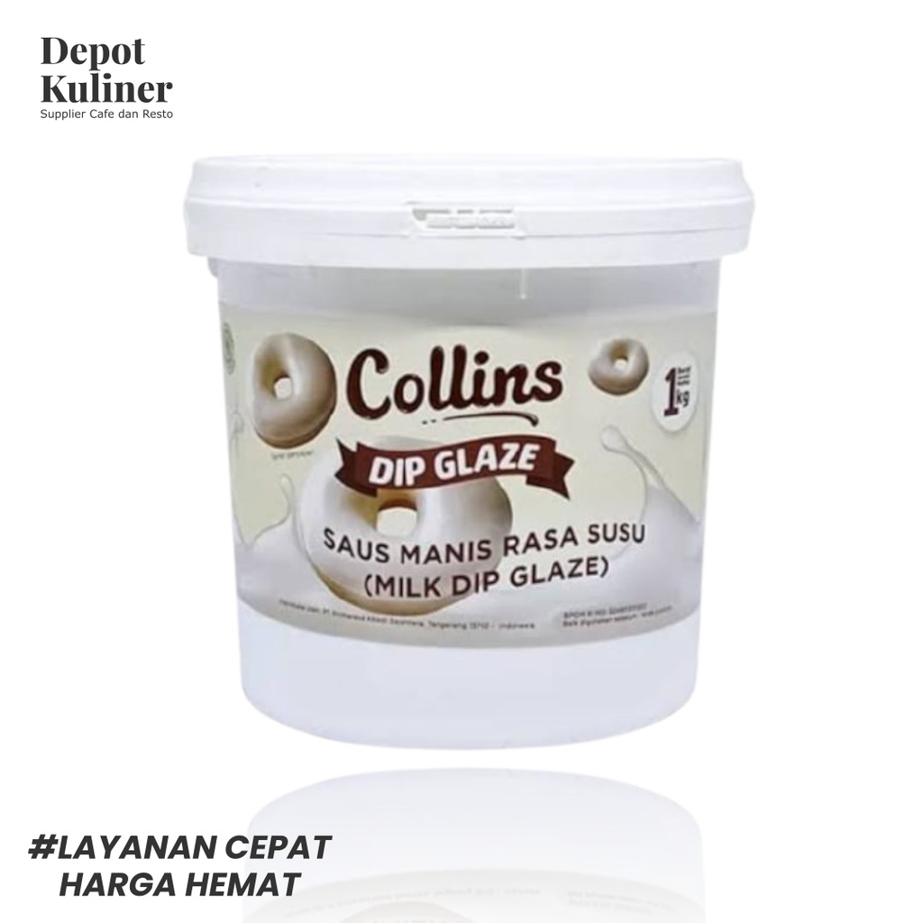 Collins Dip Glaze Susu 1KG Saus Manis Rasa Susu Milk