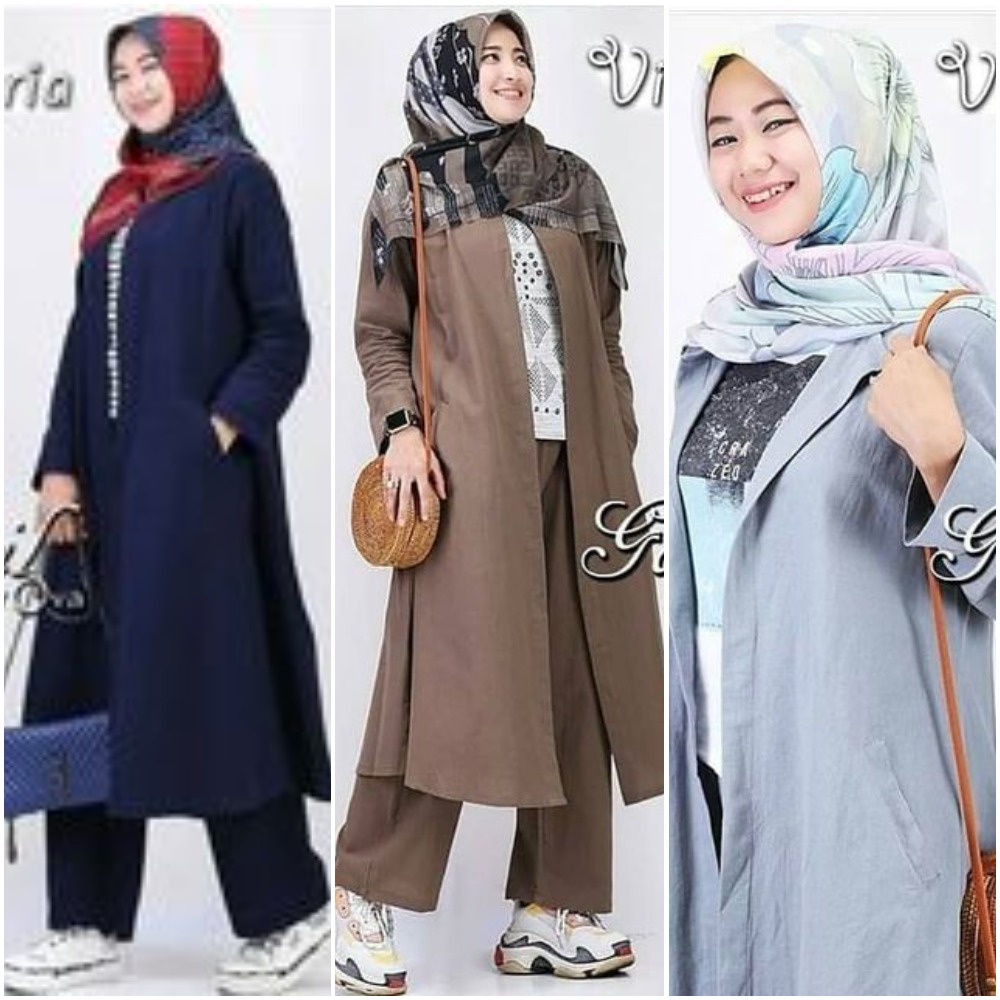 setelan kulot / setelan wanita muslim / kulot setelan wanita muslim / stelan wanita terbaru / one set wanita / cardigan setelan celana / setelan wanita kekinian / longcardigan fashion muslimah / casual setetelan wanita / setelan cardigan wanita kekinian /