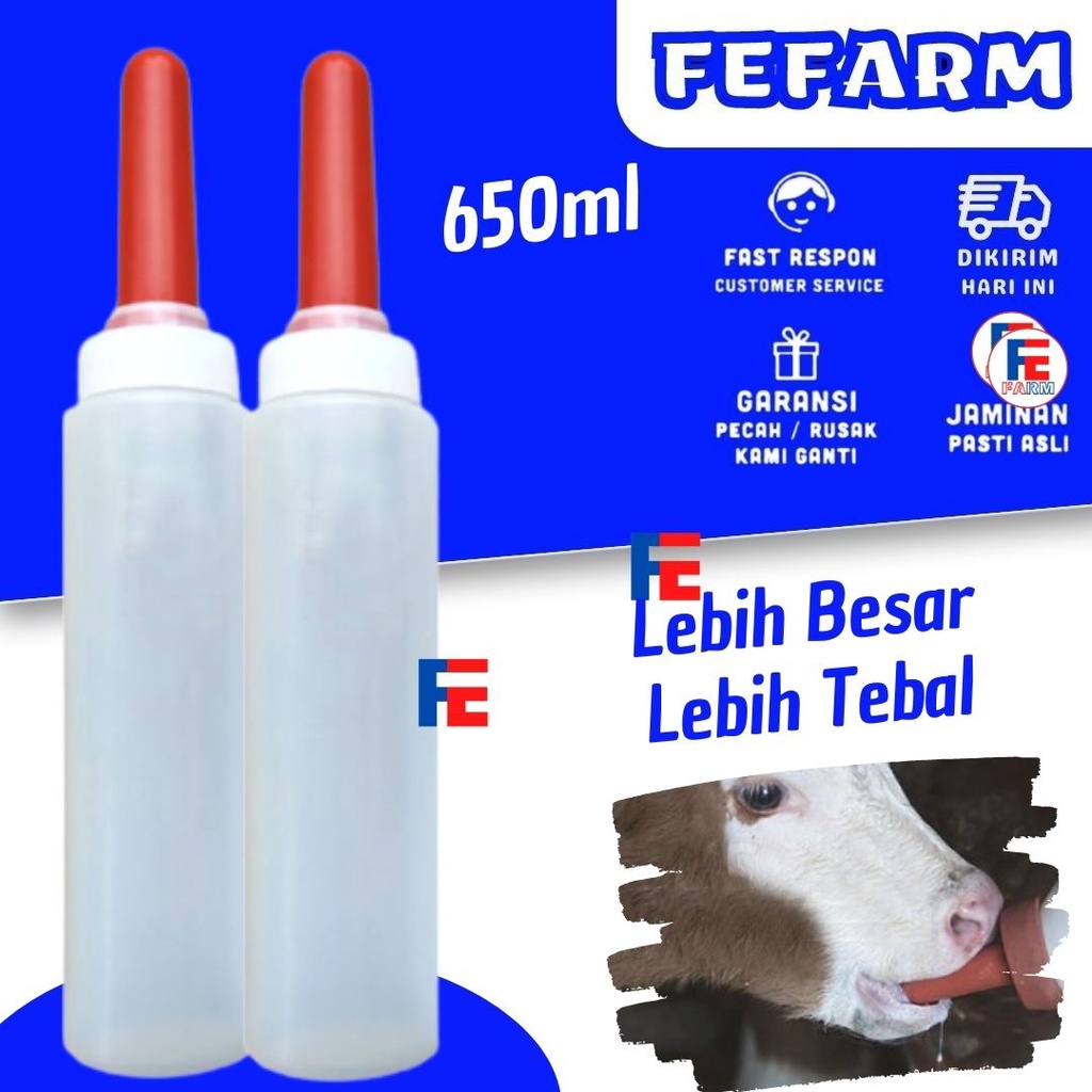 Dot Botol Susu Pedet Anak Sapi Kerbau Lembu Ukuran 650ML FEFARM