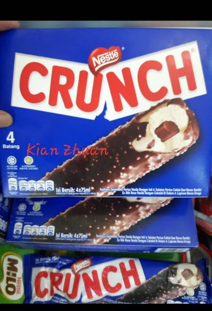 Ice Cream Nestle Chocolate / Es Krim Malaysia Milo / Crunch / Kitkat