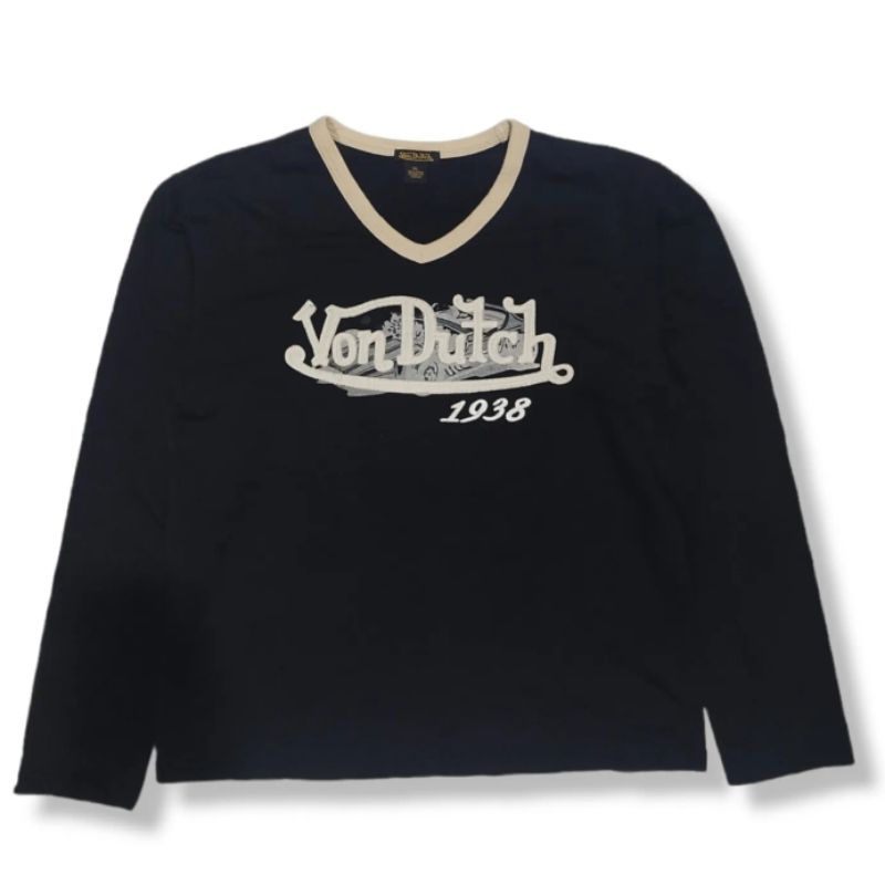T-shirt LONGSLEVE VON DUTCH second original kaos vintage preloved thrift