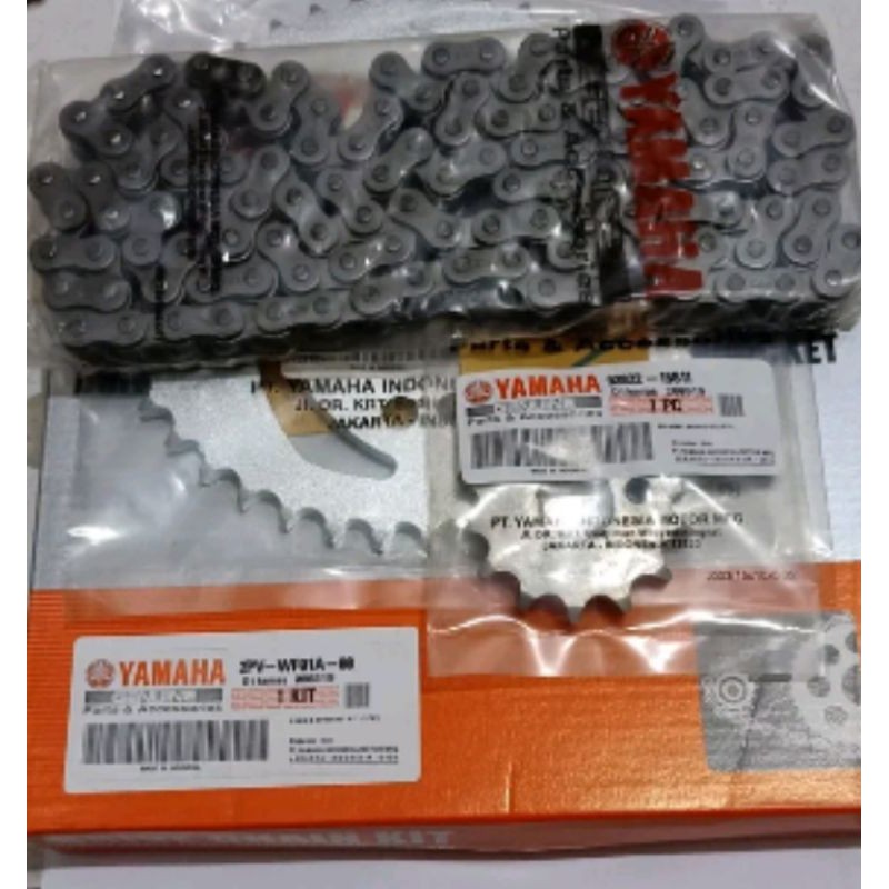 gear set 2PV jupiter mx king 150 paket gir rantai