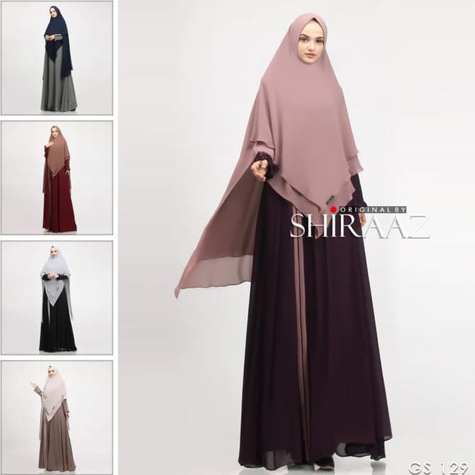 ► BANTING HARGA SETELAN WANITA KEKINIAN► GS 129 BY SHIRAAZ ORIGINAL,GAMIS SYARI SHIRAAZ,GAMIS