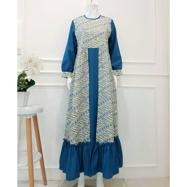 Gamis toyobo kombinasi batik by edness kayla (booked)