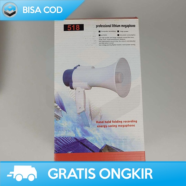 MEGAPHONE PENGERAS SUARA TOA SPEAKER CORONG ZANSONG 18650 15W PLASTIK