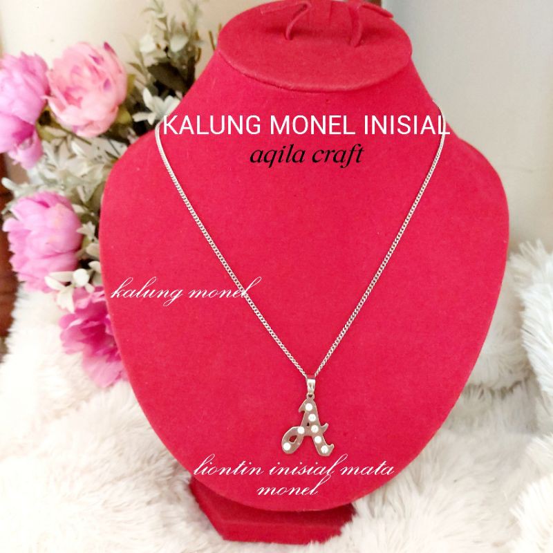 KALUNG  LIONTIN MONEL ASLI ANTI KARAT TIDAK BERUBAH WARNA KALUNG WANITA MODEL BARU KALUNG KEKINIAN KALUNG LIONTIN BATU