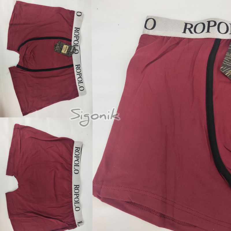 Boxer Celana Dalam Pria Dewasa Remaja Ropolo Big Size XXL Jumbo Big Size Poliester Super Soft Best Grosir ECER Murah Sigonik