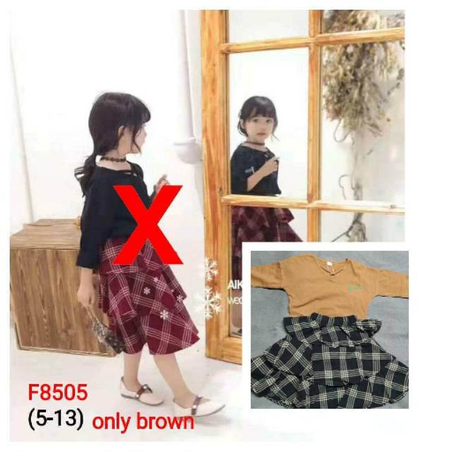 Setelan import rok susun