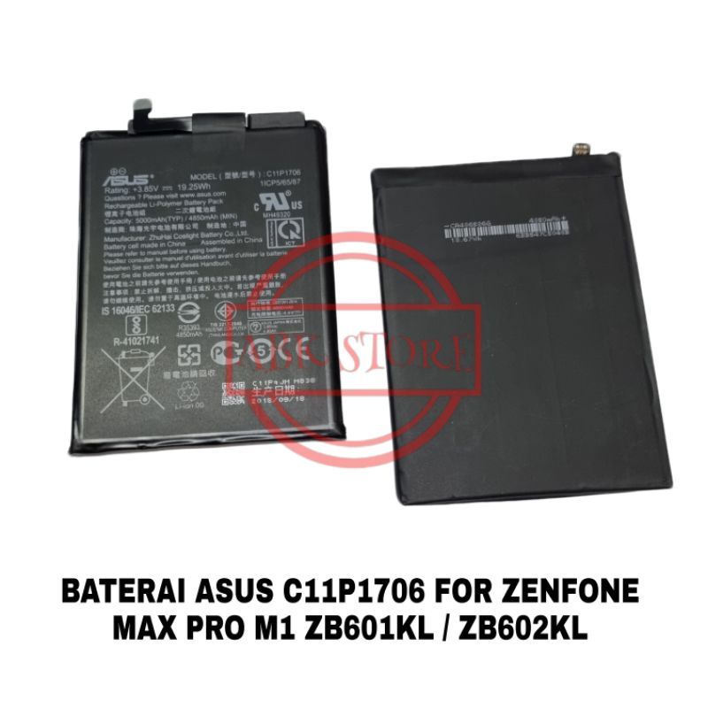 BATTERY BATERAI BATRAI BATRE ASUS ZENFONE MAX PRO M1 ZB601KL ZB602KL C11P1706 ORIGINAL