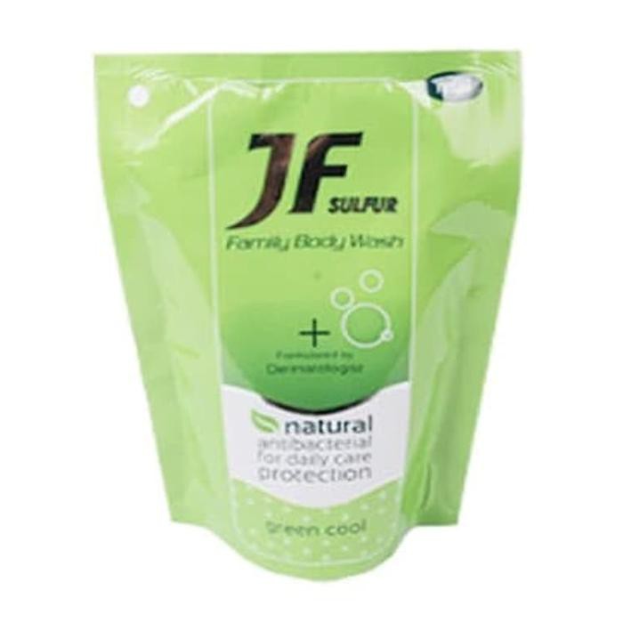JF SULFUR SABUN BELERANG MANDI CAIR GREEN COOL (POUCH REFILL)