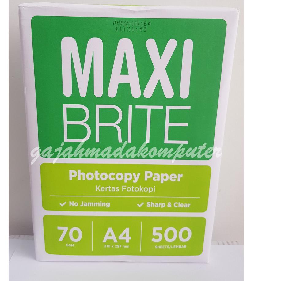 

[KODE 6QC7V] Kertas HVS A4 70 gr 70 gsm 70gram MAXI BRITE