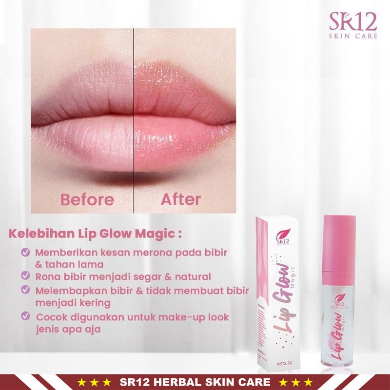 Lip Glow Magic SR12 | Lip Tint Gel SR12 | Lip Mousse Cream SR12 | Lip Mousse Rose Pink SR12 | SR12 Skincare | Pelembab Bibir SR12 | Solusi Bibir Kering &amp; Pecah | Treatment Bibir | Perawatan Wajah | Perawatan Bibir | Skincare SR12 | Pencerah Bibir Hitam