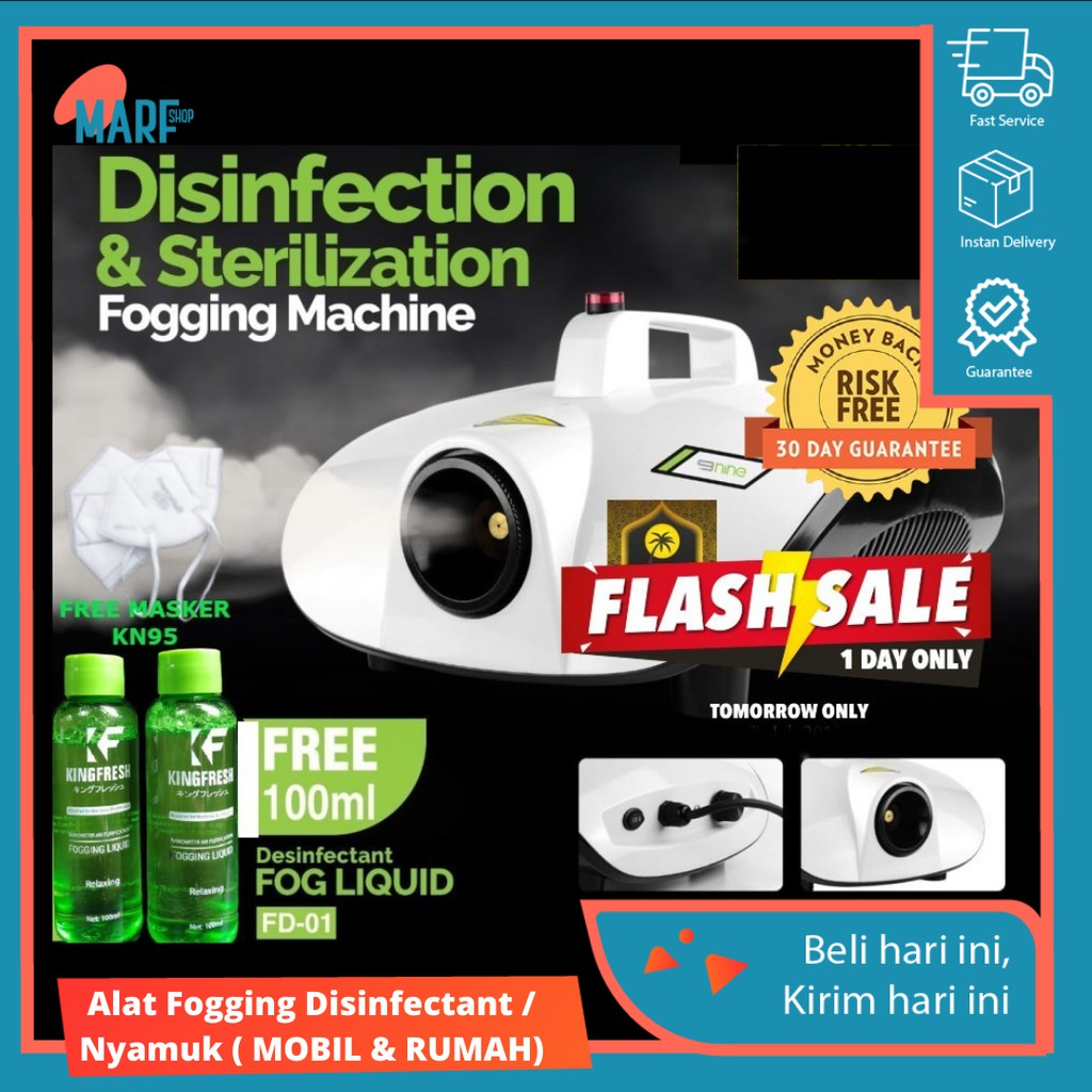 MESIN ALAT FOGGING RUMAH MOBIL KANTOR CAR FOGGING FO MACHINE DISINFECTANT 900 WATT