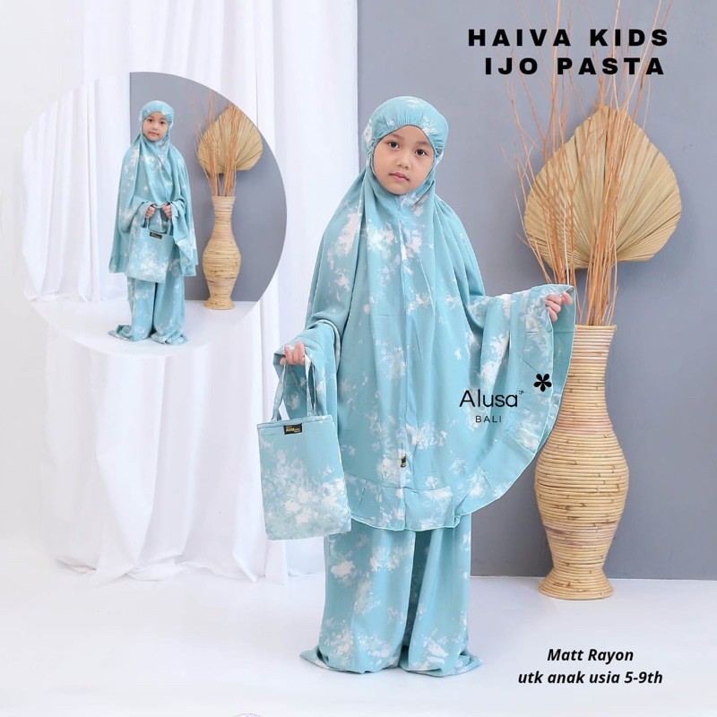 Mukena Anak (New HAIVA KIDS) Motif Tie dye Bahan Super adem