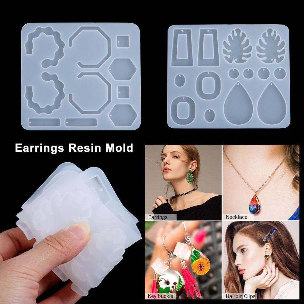 Solighter Earrings Resin Mold Handmade Cetakan Silikon Kristal Epoxy UV Buatan Tangan