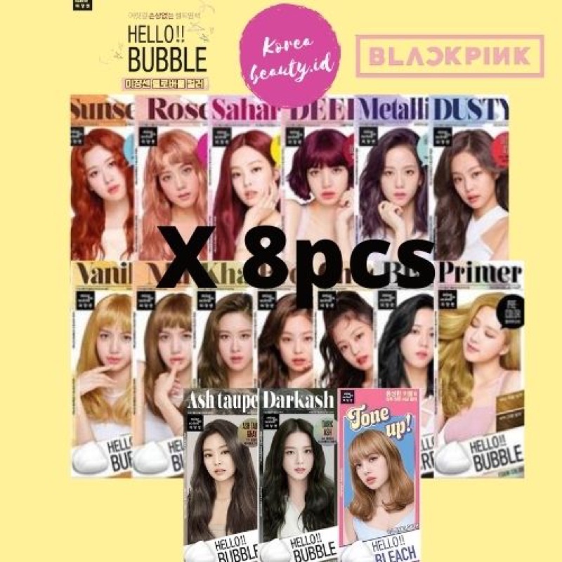 [GROSIR] Mise En Scene Hello Bubble Hair Color  Foam Cat Rambut Korea Blackpink Dusty Ash Ash Taupe 