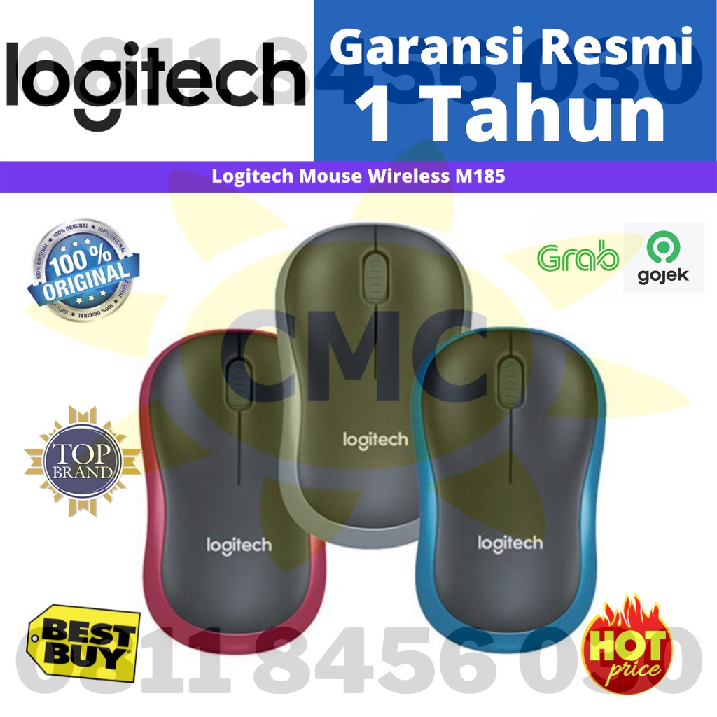 LOGITECH WIRELESS MOUSE M185 ORIGINAL M 185