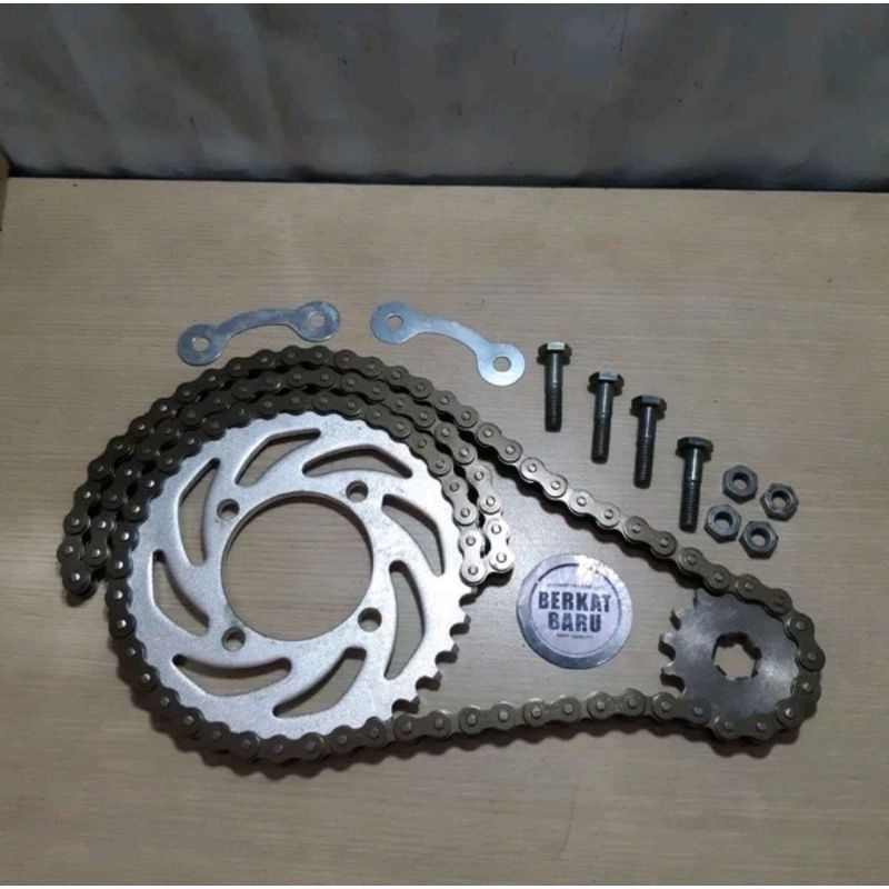 Gear Ger Gir Depan Belakang Rantai Set V75 V80 V 75 80 Robot