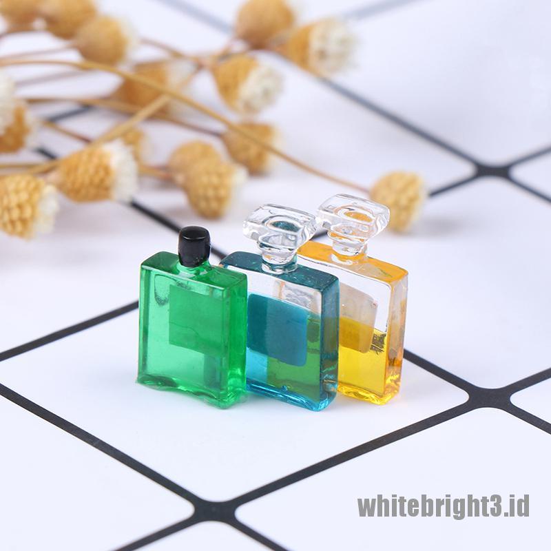 (white3) 6 Botol Parfum Miniatur Skala 1: 12 Untuk Dekorasi Rumah Boneka