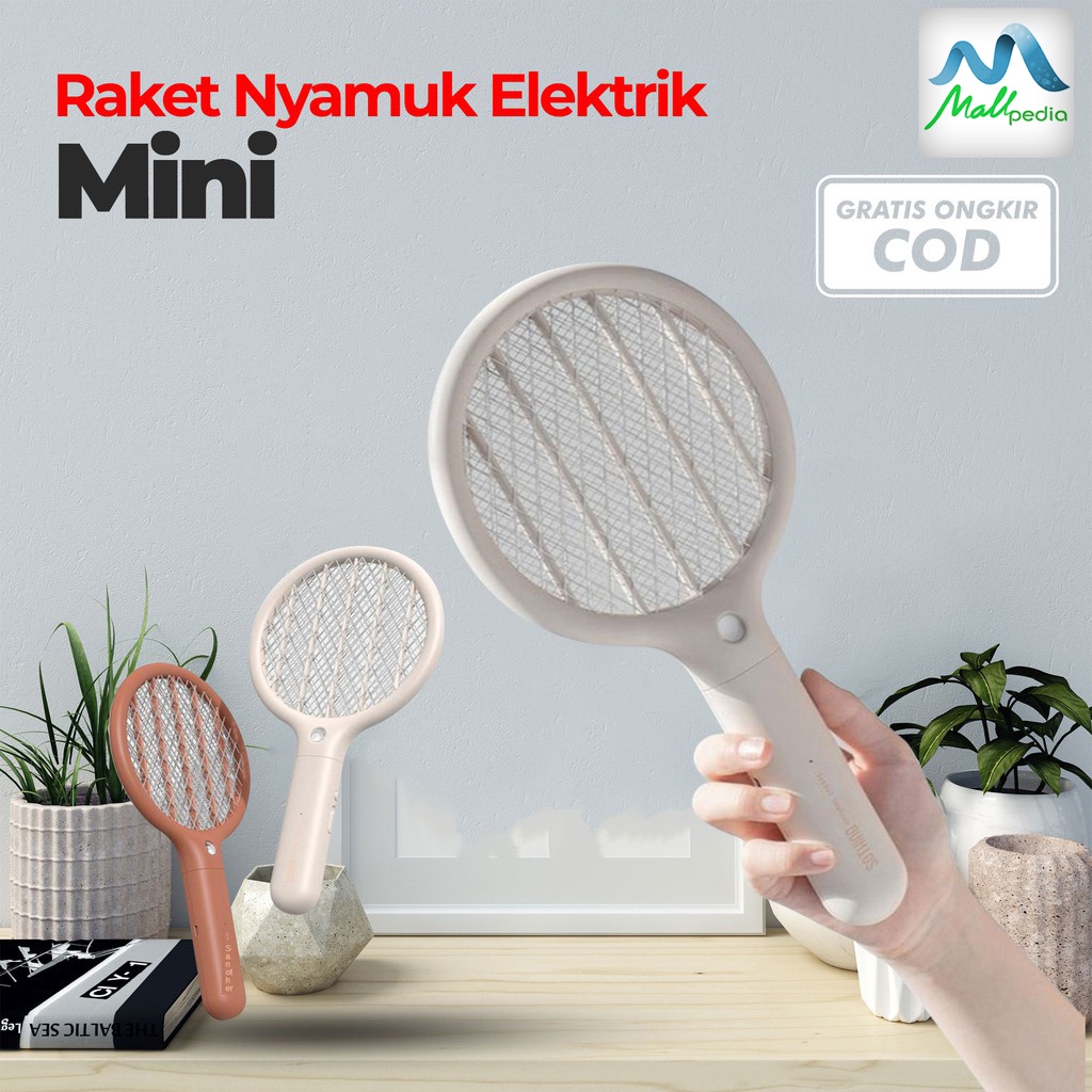 Pro1 Raket Nyamuk Xiao mi Mini Mosquito Killer Pembasmi Nyamuk Raket Nyamuk Charger USB plus Senter LED MPRO1