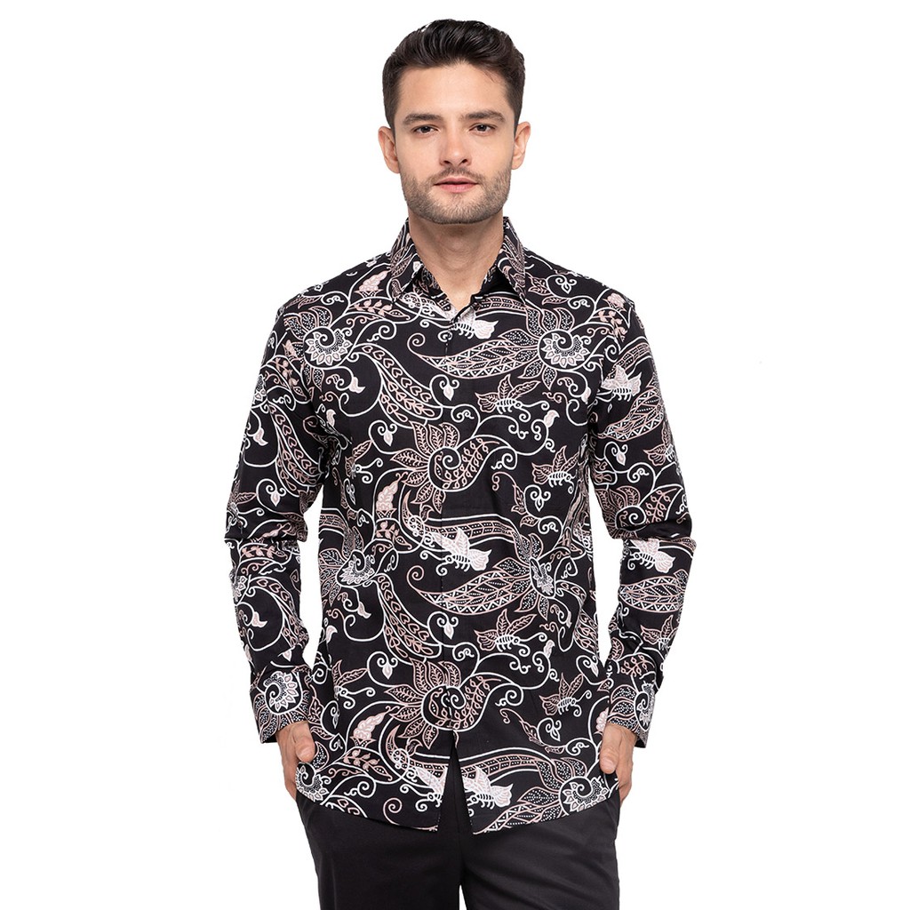 Agrapana Baju  Batik Pria  Lengan Panjang Batik Premium 