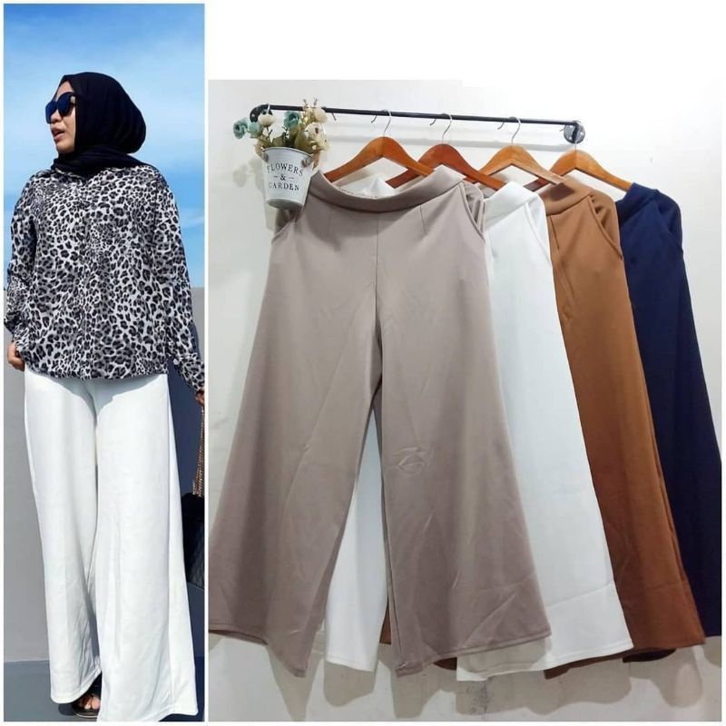 Celana kulot scuba premium/Celana wanita scuba  jumbo premium