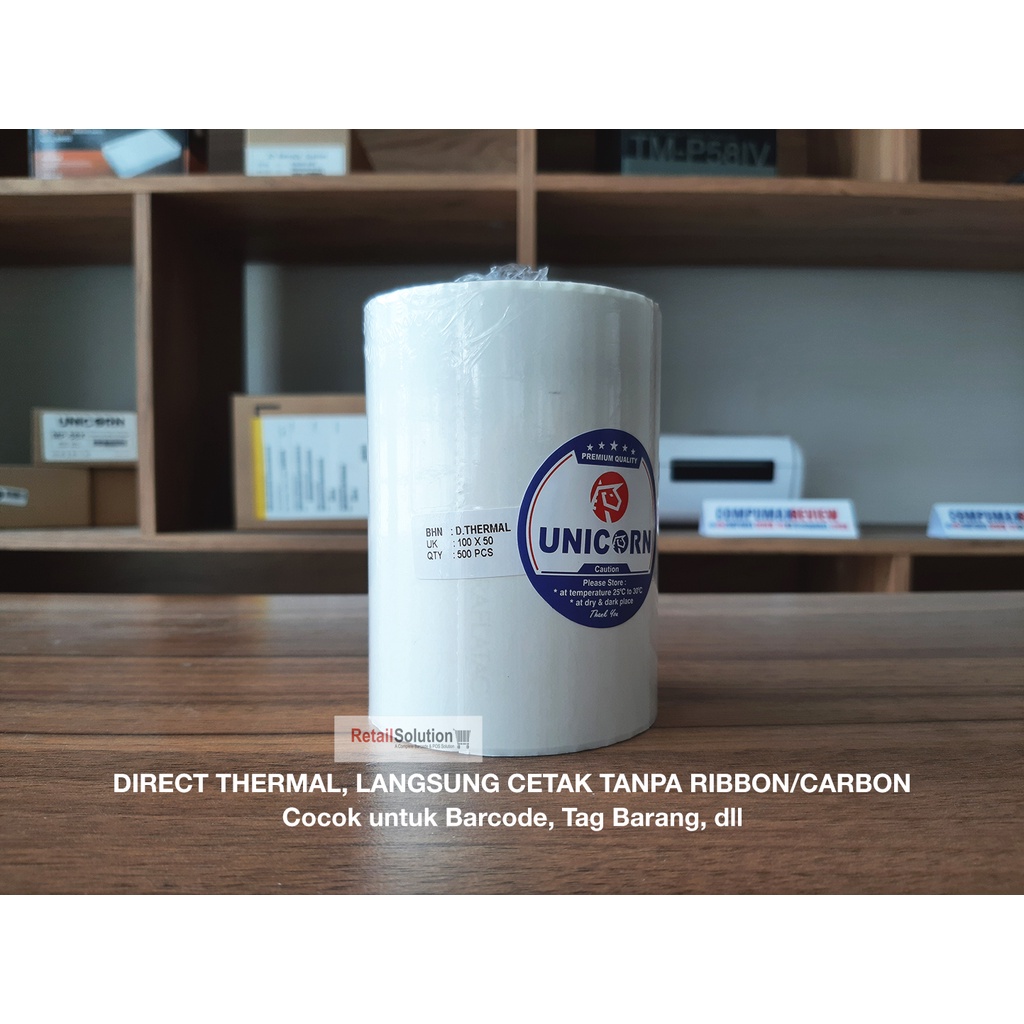 Stiker Label Barcode Thermal 100x50 mm / 100 x 50 mm / 100x50mm