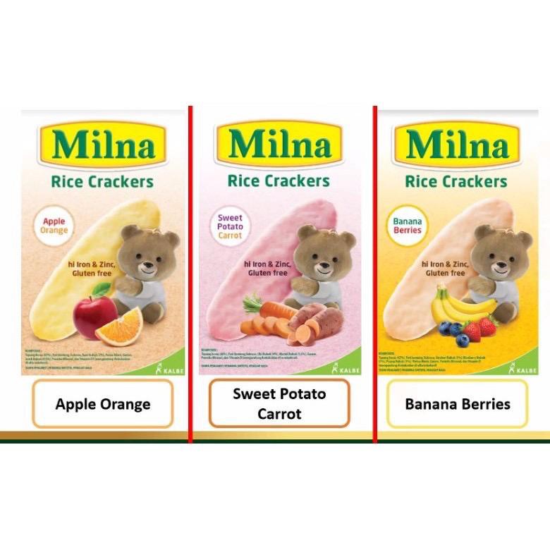 Milna Rice Crackers Biskuit Bayi Rice Cracker 20 gr