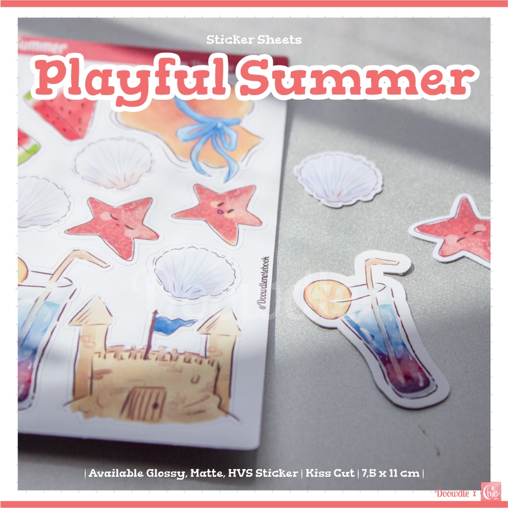 

Doowdle x Chie Art Sticker Deco Summer Beach