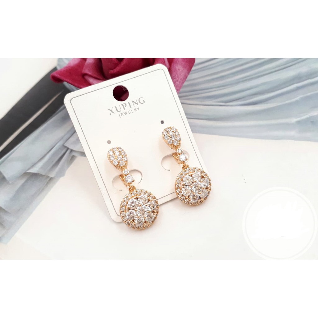 Anting Clip Mata Hitam Xuping Gold