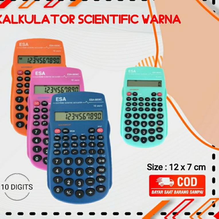 

Kalkulator Warna Scientific Calculator Murah Tahan Lama Esa 5808 JnS |Doble date