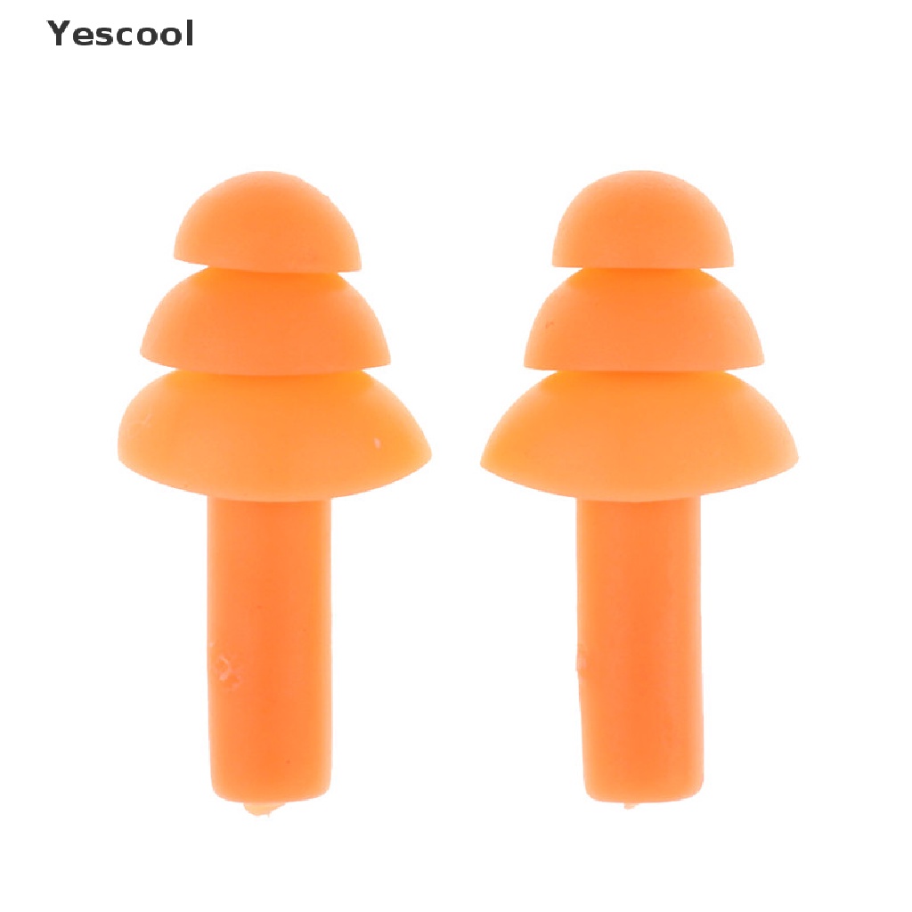 Yescool 20Pcs Ear Plug Silikon Anti Bising Nyaman Untuk Belajar Tidur