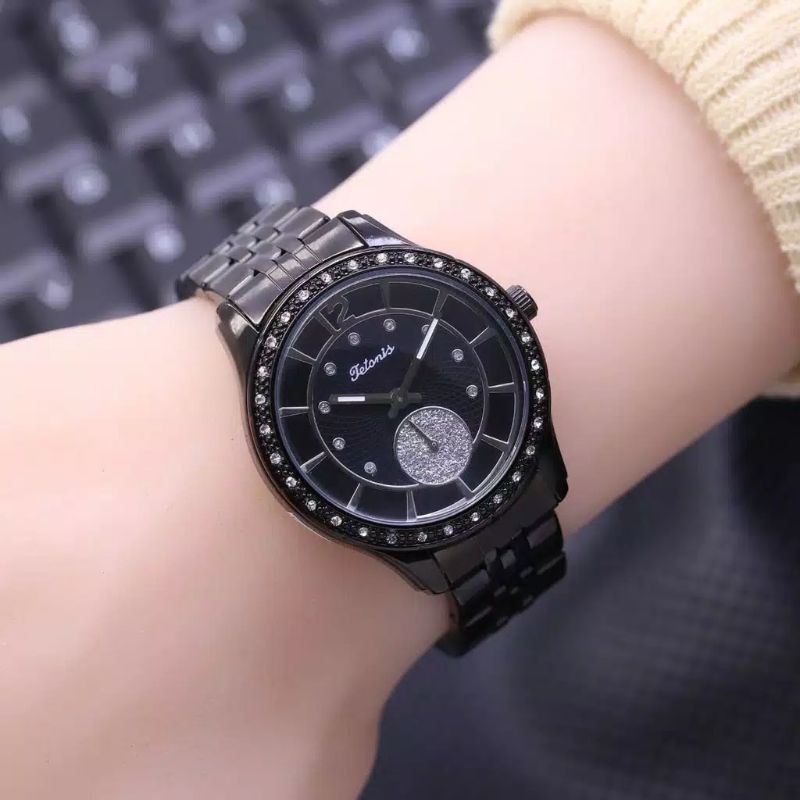 Jam Tangan Wanita Tetonis Original TS01 Chrono Detik Aktif Garansi 1 Tahun