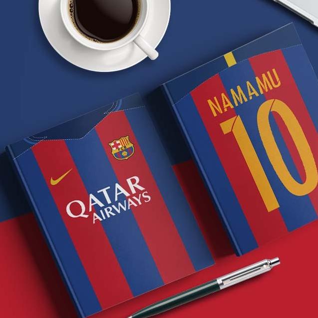 

[[COD]] buku barcelona notes / notebook custom / tulis / jersey bola TERPERCAYA Kode 1201