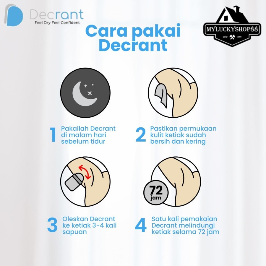 Decrant Deodorant Anti Perspirant 30ml Roll On Deodoran 30 ml