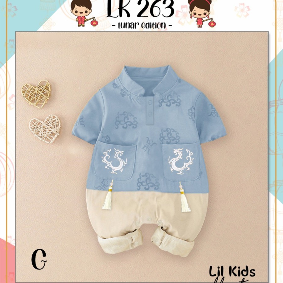 QUEEN BJ291 baju jumper imlek anak bayi 0-18 bulan laki perempuan jumper xincia baby balita-7