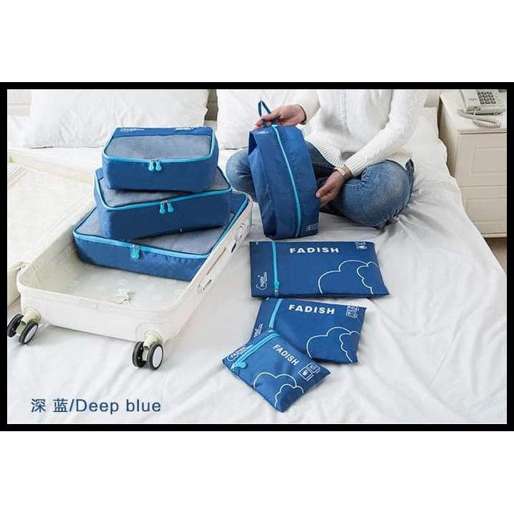 B671 Travel Bag FADISH Organizer 7 in 1 set isi 7 tas fungsi berbeda