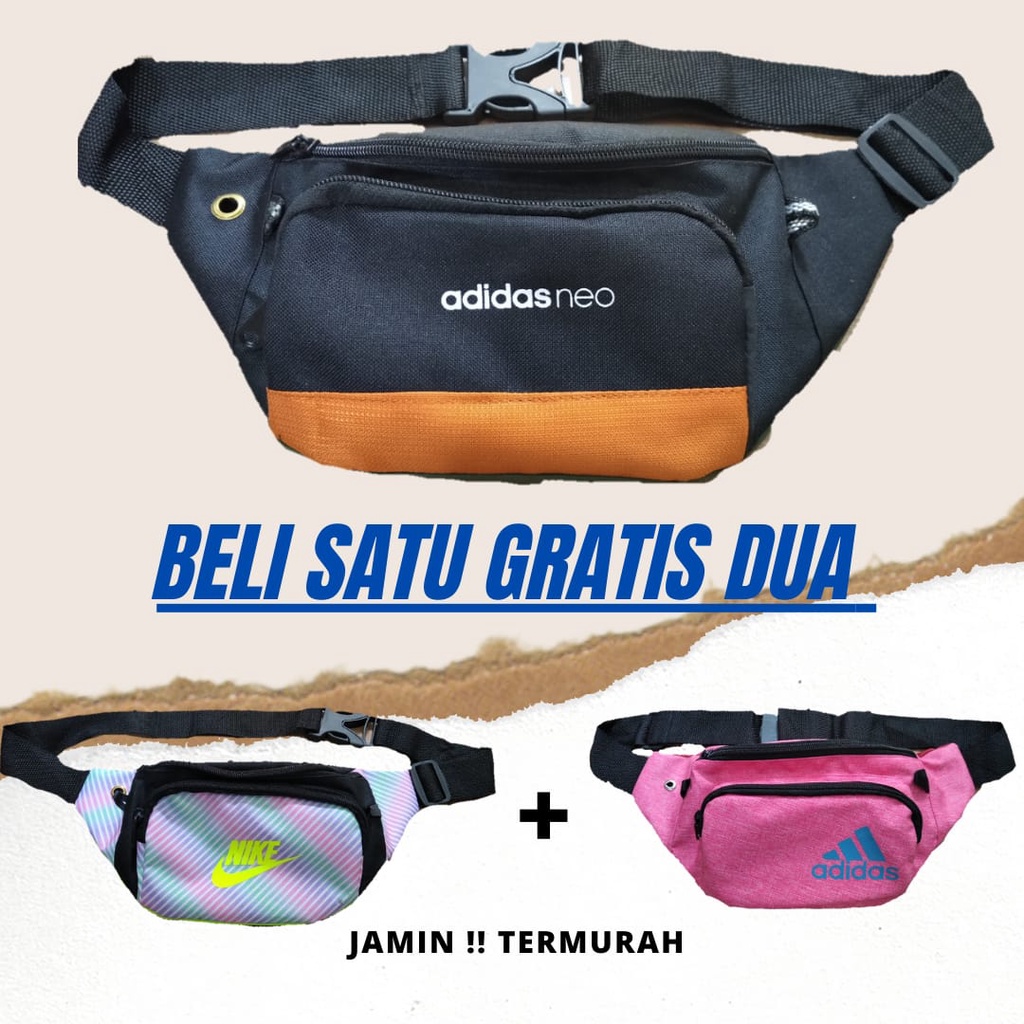 Waistbag OB Random ( HARGA GROSIR ) Tas Pinggang Pria Wanita Bisa Model Slempang